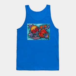 Red Flowers Watercolor Illustration Tank Top